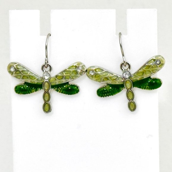 Liz Claiborne Enameled Dragonfly Neckace/Earrings Set - NOS - Picture 6 of 12